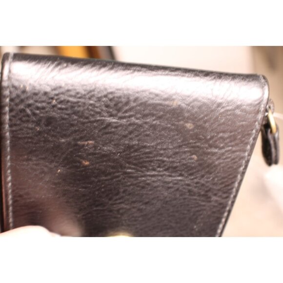 Liz Claiborne Crazy Horse Black Wallet Zip Snap Bi-Fold ID Card Holder Organizer - Picture 3 of 14